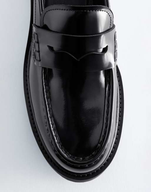 & Other Stories - mocasines de cuero negros premium, 5 de 5