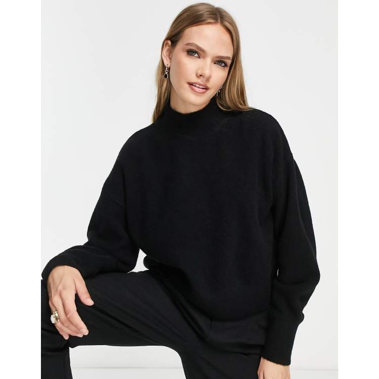 Black mock 2025 neck sweater