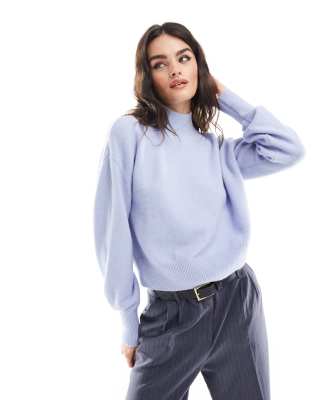 & Other Stories & Other Stories mock neck jumper in light blue