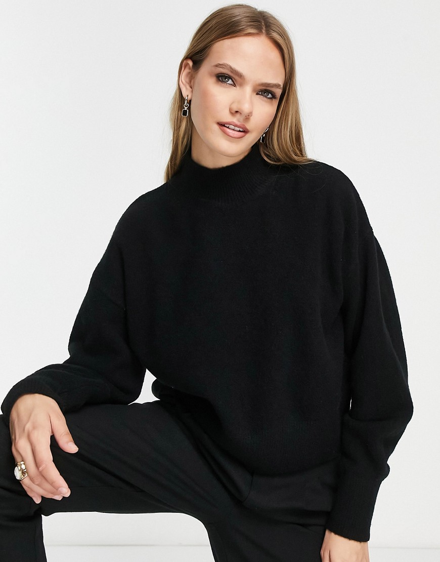 OTHER STORIES & OTHER STORIES MOCK NECK SWEATER IN BLACK