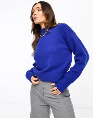 Billie the Label Starling selling Navy Blue Mock Neck Amelia Sweater Womens Medium New