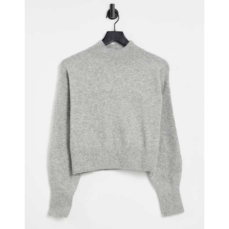 Other Stories mock neck sweater in gray