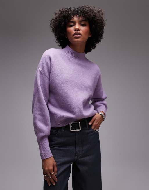 Other Stories mock neck sweater in lilac ASOS