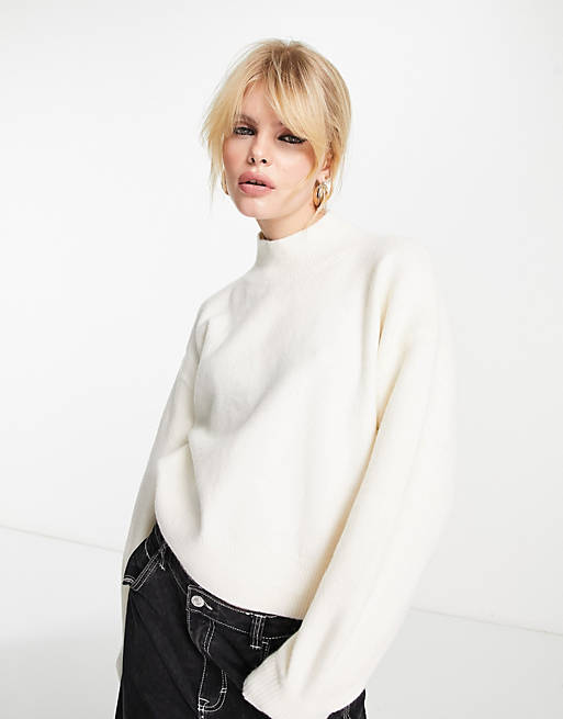 & Other Stories mock neck sweater in off white | ASOS