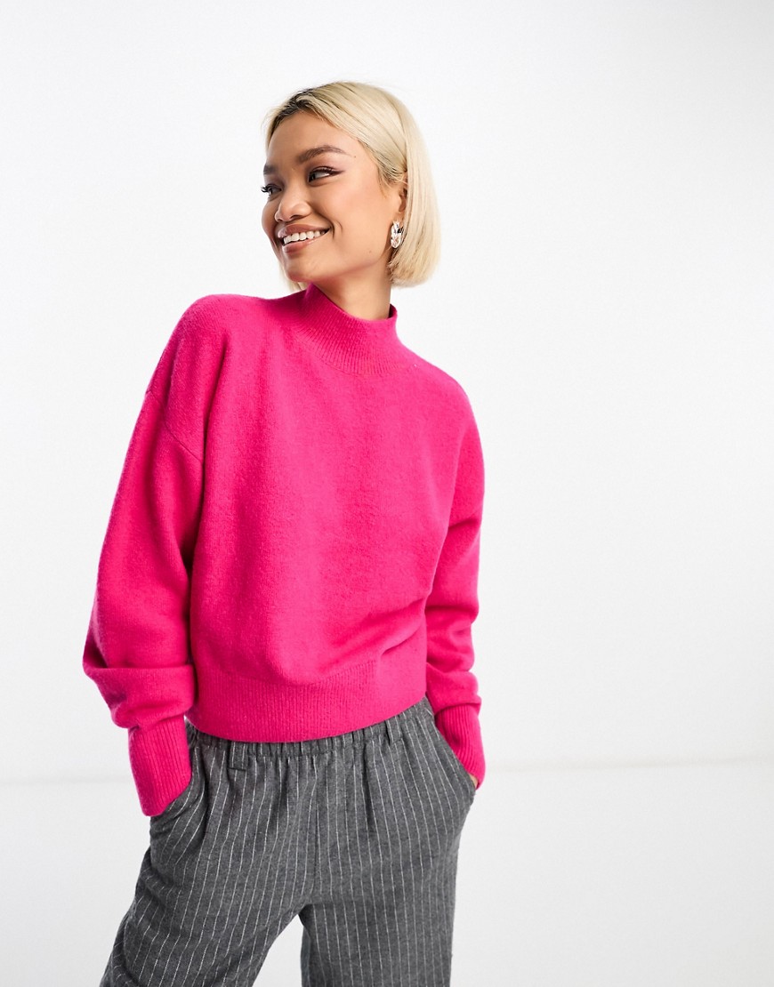 Other Stories Mock Neck Sweater In Pink