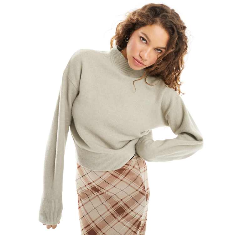  Other Stories mock neck sweater in sage