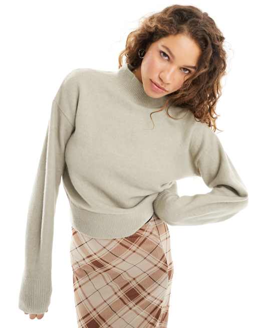 Other Stories mock neck sweater in sage