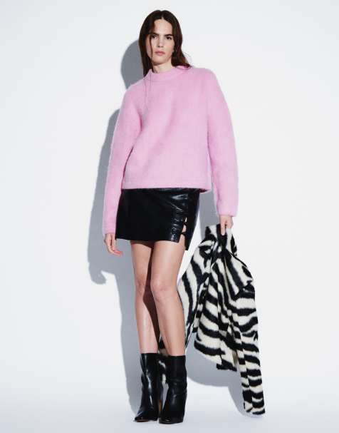 & Other Stories mohair and wool blend jumper in light pink - view 1