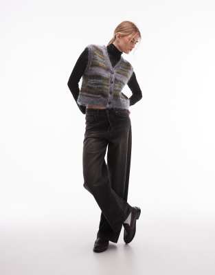 & Other Stories Mohair And Wool Hairy Knit Vest In Gray