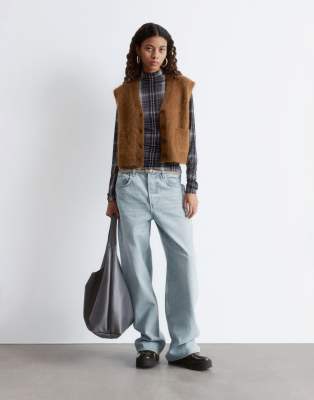 & Other Stories Mohair And Wool Hairy Knit Vest Tank In Brown