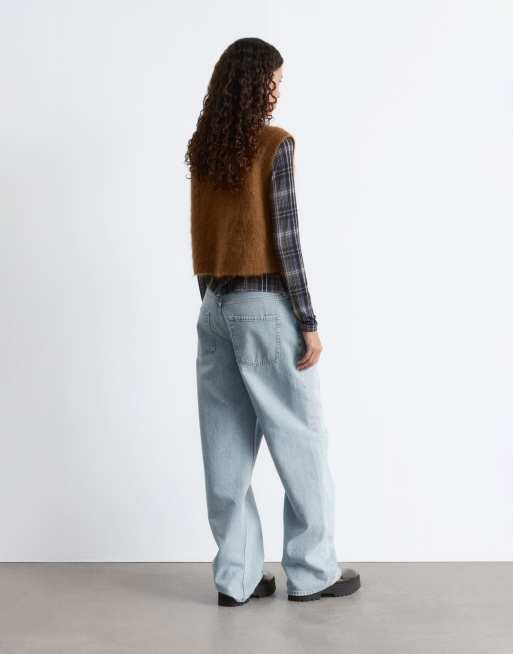 & Other Stories mohair and wool hairy knit vest tank in brown, 3 of 4