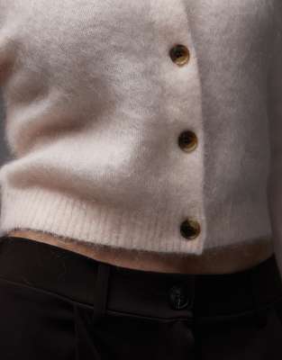 & Other Stories Mohair And Wool Mix Cardigan In Orange