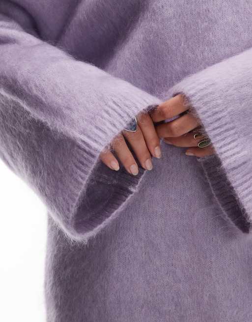 & Other Stories mohair and wool oversized sweater in dark lilac