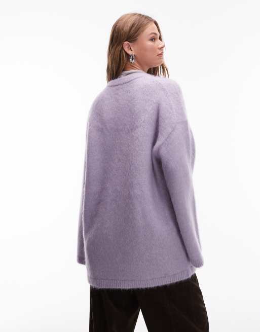 & Other Stories mohair and wool oversized sweater in dark lilac