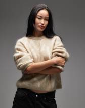 & Other Stories super soft jersey ribbed T-shirt in burgundy wine