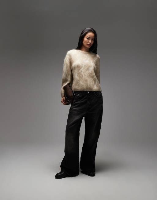 & Other Stories mohair super soft hairy knit sweater in beige, 2 of 4