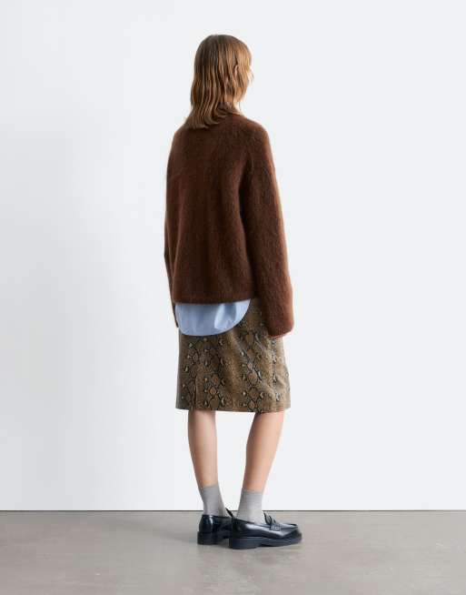 STRONG×SHOOP MOHAIR SHIRT BROWN M 本日発送 STRONG×SHOOP MOHAIR SHIRT BROWN