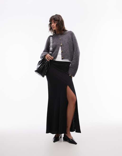 & Other Stories mohair & wool blend cardigan in gray, 4 of 4
