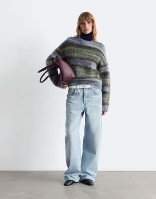 & Other Stories Mohair Wool Blend Hairy Knit Sweater In Multi