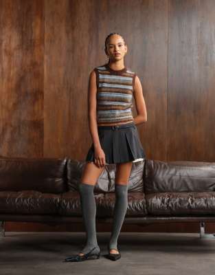 & Other Stories Mohair Wool Blend Hairy Knit Tank Vest In Multi