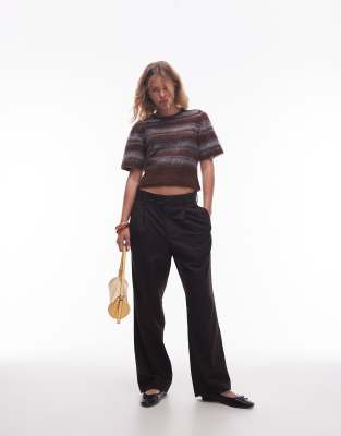 & Other Stories Mohair Wool Blend Hairy Knit Top In Multi