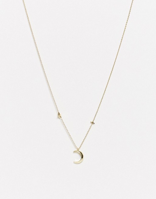& Other Stories moon pendant necklace in gold