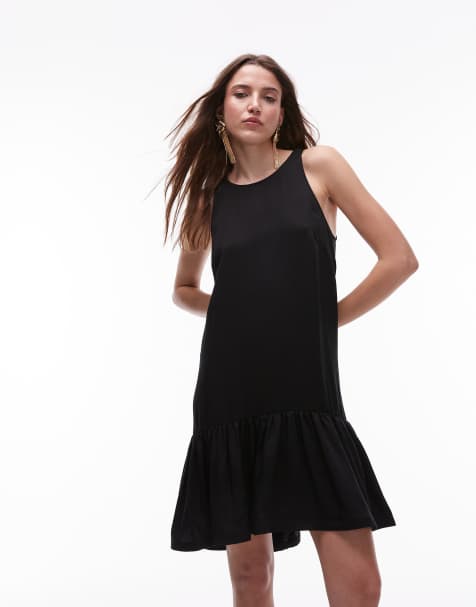 & Other Stories - Mouwloze mini-jurk met lage taille zwart - view 1