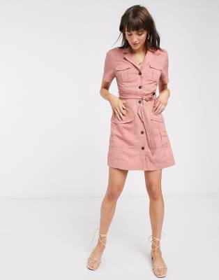 dusty pink mini dress