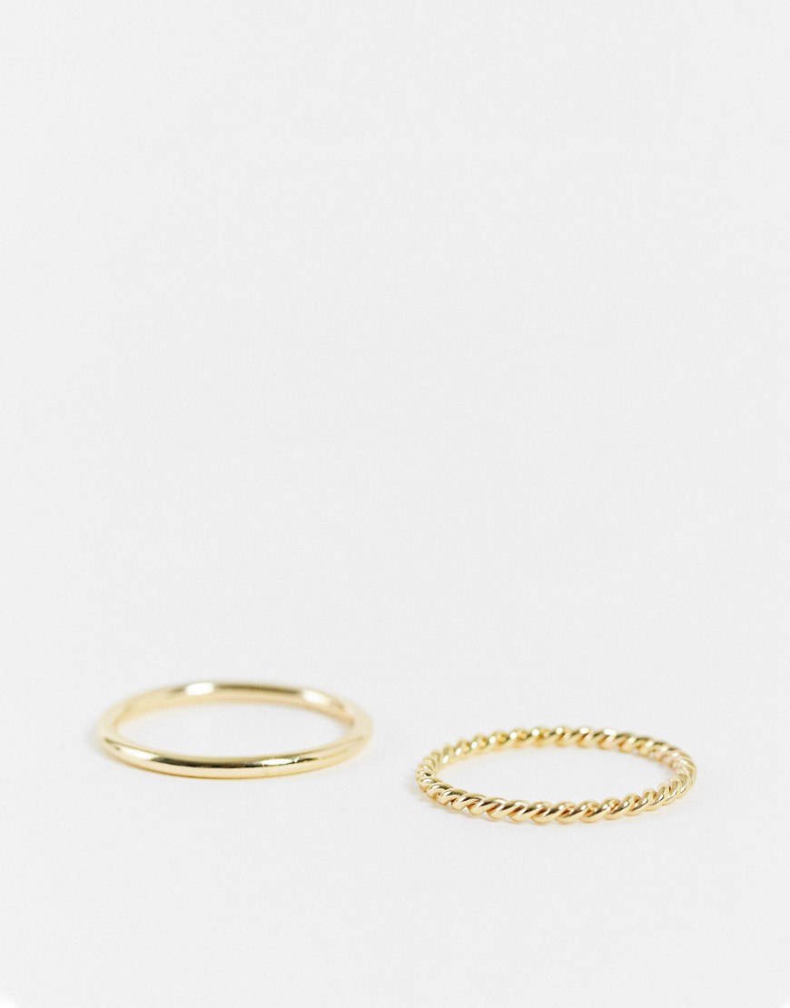 & Other Stories multi ring set in gold