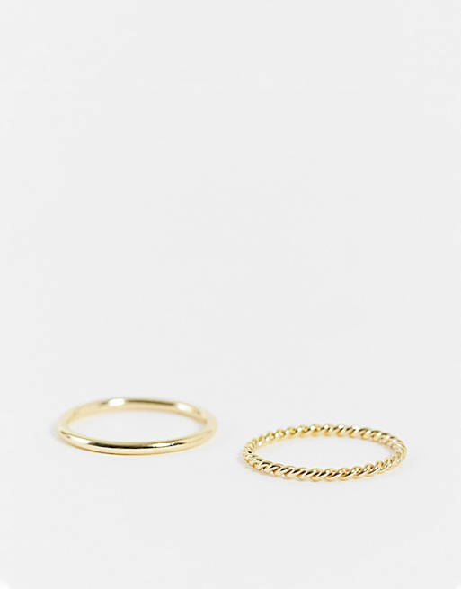 & Other Stories multi ring set in gold