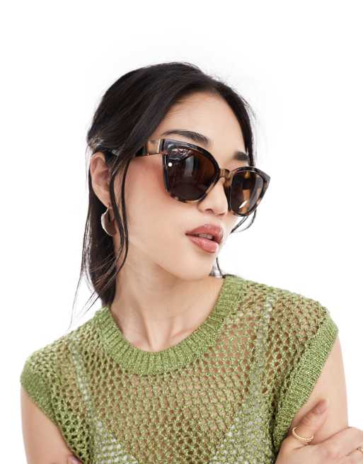 & Other Stories - Occhiali da sole oversize squadrati marrone tartarugato