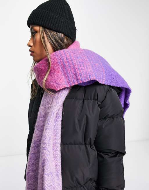 & Other Stories ombre scarf in purple and pink, 4 of 4