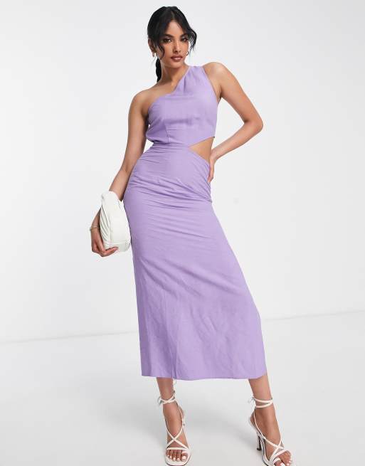 One shoulder dress store purple