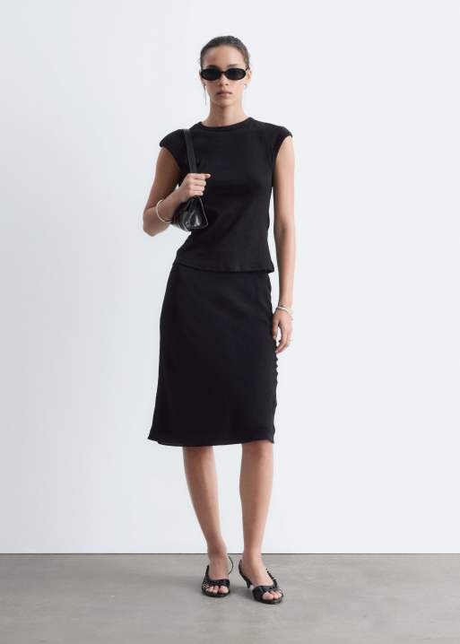 & Other Stories open back top in black, 2 of 5