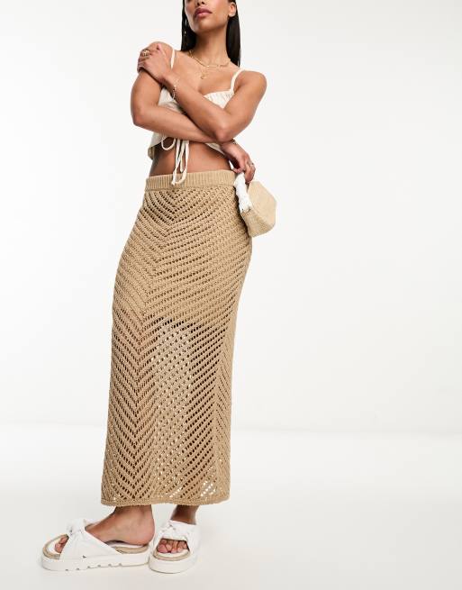 Maxi hotsell skirt beige