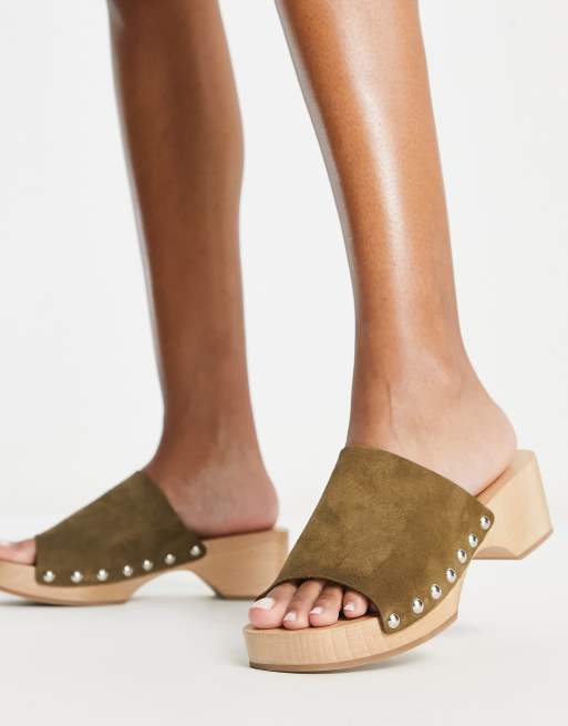 & Other Stories open toe clogs in brown |