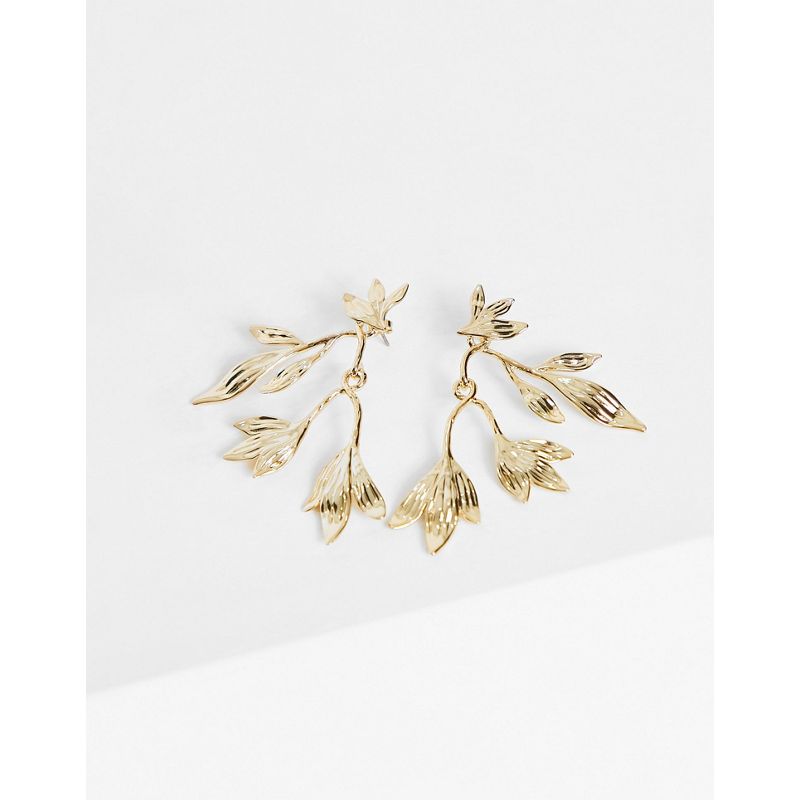 vucdN Gioielli & Other Stories - Orecchini color oro con foglie appariscenti