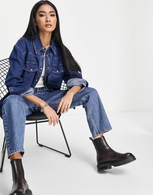 & Other Stories cotton blend co-ord denim shirt in blue - MBLUE