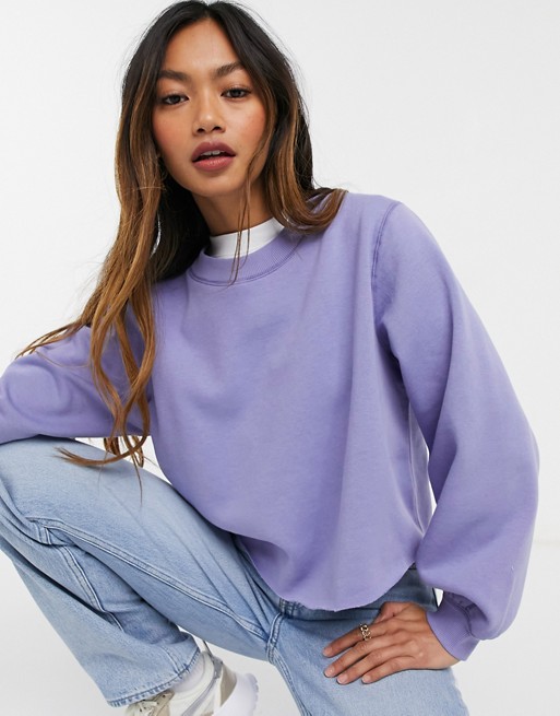 & Other Stories organic blend cotton co-ord sweatshirt in blue