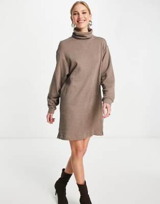 high neck jersey dress