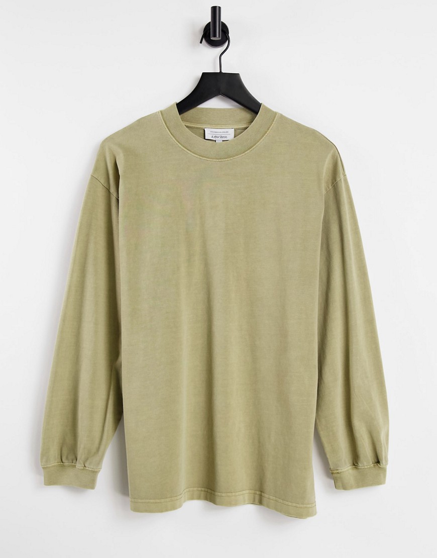 & Other Stories organic cotton long sleeve T-shirt in beige-Neutral