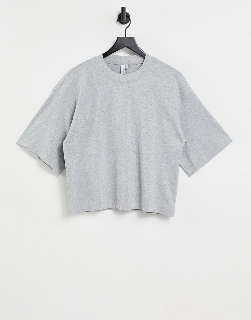 & Other Stories organic cotton oversized T-shirt in gray-Grey