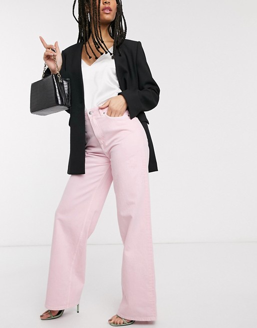 & Other Stories Tommy organic cotton straight leg jean in pastel pink