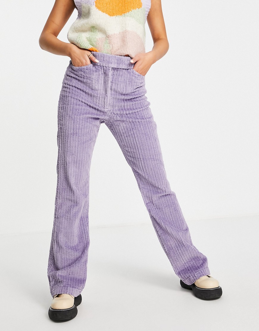 & Other Stories organic cotton stretch corduroy pants in purple