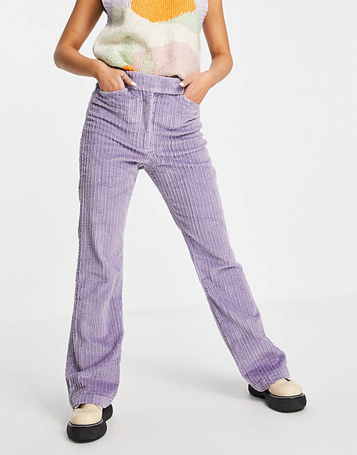  & Other Stories organic cotton stretch corduroy trousers in purple 