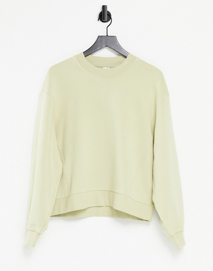 & Other Stories organic cotton sweatshirt in light green - part of a set