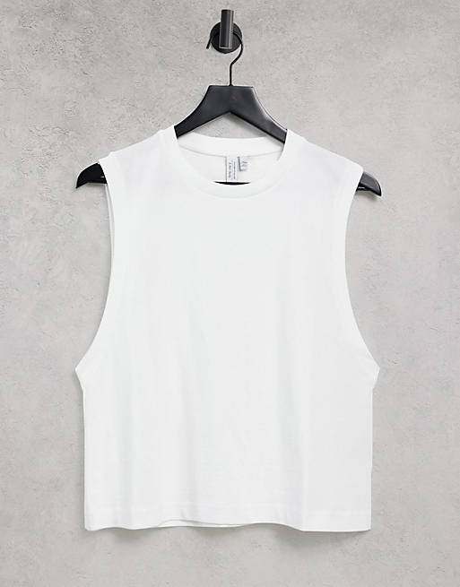 & Other Stories organic cotton vest top in white
