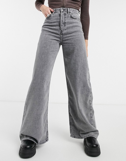 & Other Stories organic cotton wide leg jeans in grey