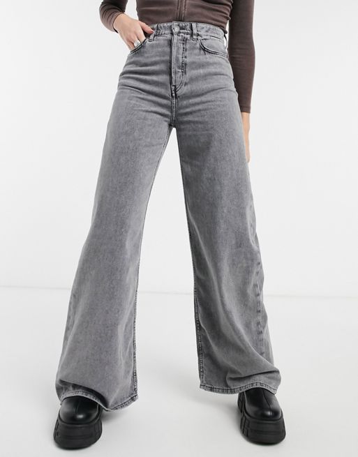 & Other Stories organic cotton wide leg jeans in grey | ASOS