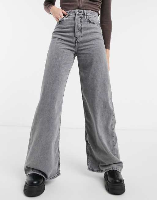 & Other Stories organic cotton wide leg jeans in grey ASOS